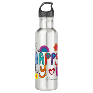 Schattig Motivatie Wees blij dat je op maat bent Waterfles