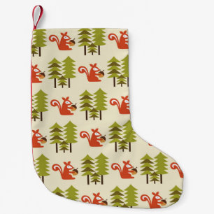 schattig naadloos ontwerp van het bospatroon. ill kleine kerstsok