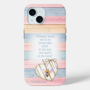 Schattig namaak pastelkleurig houten hart bijbelte