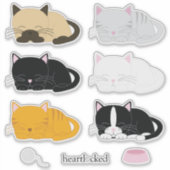 Schattig Napping Kittens Collectie Sticker (Voorkant)