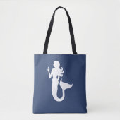 schattig nautisch MERMAID-thema | Draagtas (Voorkant)