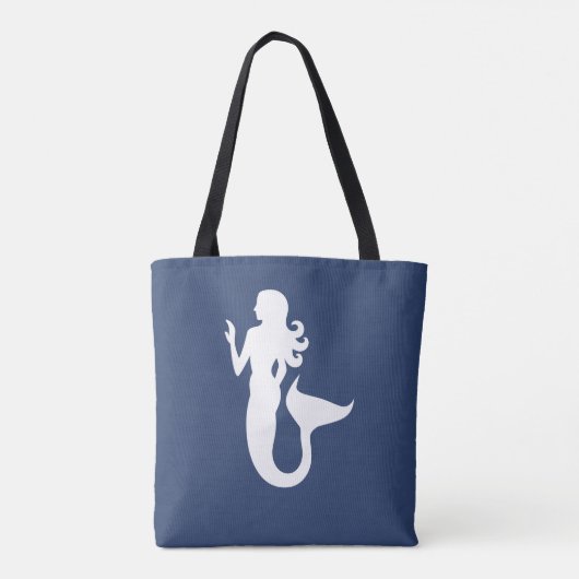 schattig nautisch MERMAID-thema | Draagtas (Achterkant)