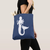 schattig nautisch MERMAID-thema | Draagtas (Dichtbij)