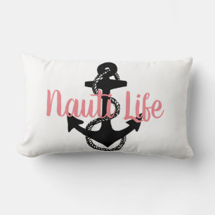 schattig nautisch NAUTI LIFE met anker Kussen