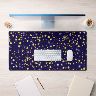 Schattig Navy Blue hemels patroon leuk mooie ster Bureaumat