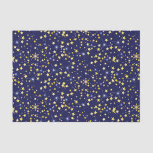 Schattig Navy Blue hemels patroon leuk mooie ster Tissuepapier