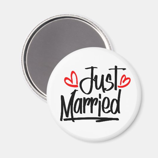 Schattig net getrouwd bruiloft Pas getrouwd bruid  Magneet (Voorkant / Achterkant)