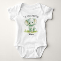 Schattig Neutraal Groene Olifant Ik Ben Zachtaardi