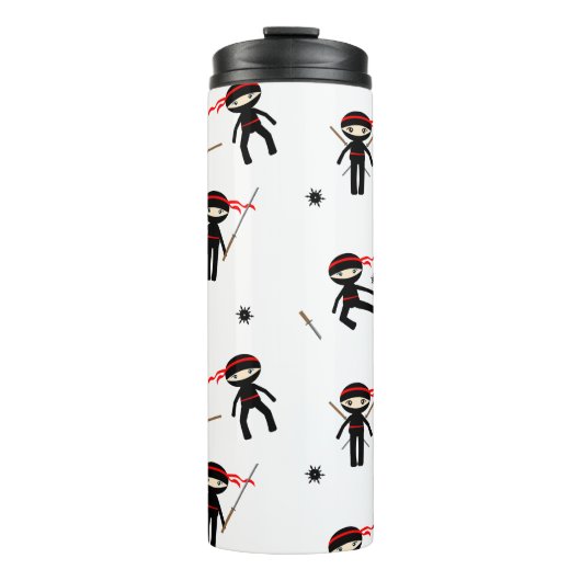 Schattig Ninja Pattern Thermosbeker (Voorkant)