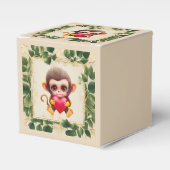 Schattig Oerwoud Valentijn Monkey Bedankdoosjes (Voorkant Zijde)