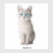 Schattig Ojos Azules Kat Sticker -  (Vel)