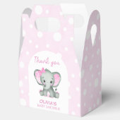 Schattig Olifant roze Baby shower Bedankdoosjes (Geopend)