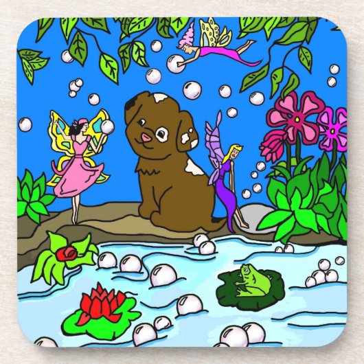 Schattig Onderzetter voor puppy en fouten (Voorkant)