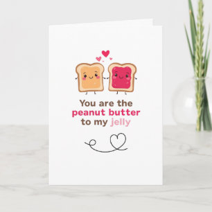 Schattig ontwerp met pindakaas en jelly-liefde kaart
