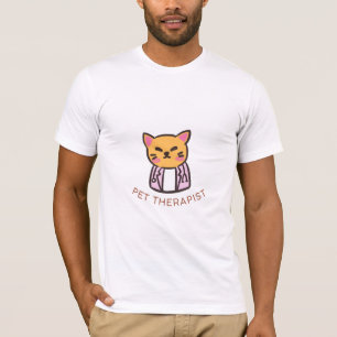 Schattig Ontwerp van een Kat Huisdier Therapeut Ca T-shirt