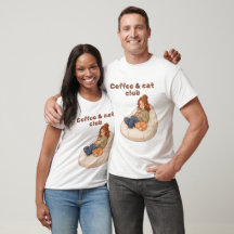 Schattig ontwerp voor koffie- en kattenclub