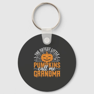 Schattig ontwerp voor oma's Halloween pompoen_1 Sleutelhanger