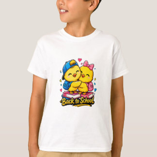 Schattig ontwerp voor vrienden bij terugkeer naar t-shirt