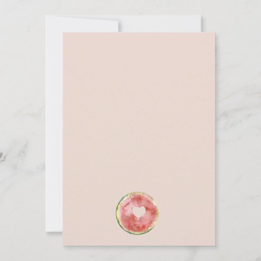 Schattig Onze Kleine Meloen Blos Alle Leeftijden V Bedankkaart (Achterkant)