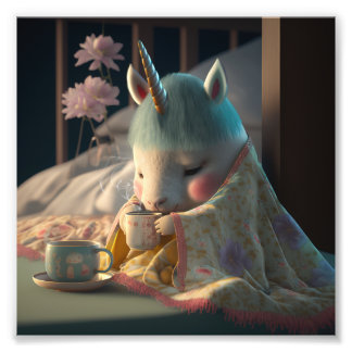 schattig oosterse Unicorn T-Shirt Foto Afdruk