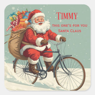 Schattig op maat gemaakte kerstcadeau van de Kerst Vierkante Sticker