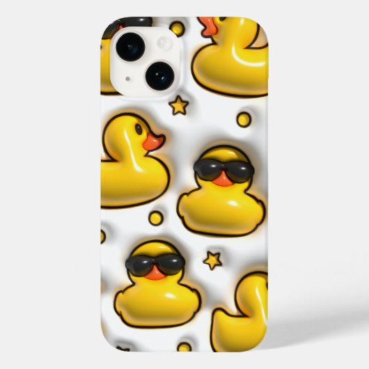 Schattig opblazen bubble rubber eend tumbler Case-Mate iPhone case (Achterkant)