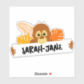 Schattig Orangutan Persoonlijk Sticker (Vel)