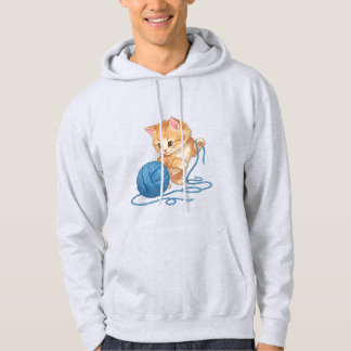 Schattig Oranje Kitten "Het leven is beter met een Hoodie