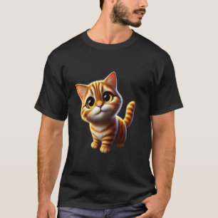 Schattig Oranje Tabby Poesje Schattige Kat T-shirt