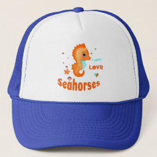 Schattig oranje zeepaardje trucker pet
