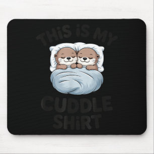 Schattig Otter Koppel Knuffelt Dit Is Mijn Knuffel Muismat