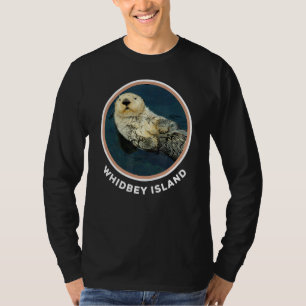 Schattig Otter Whidbey Island was kustbewoner Fish T-shirt