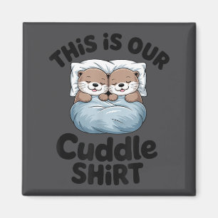Schattig Otterkoppel Dit Is Onze Knuffel Magneet