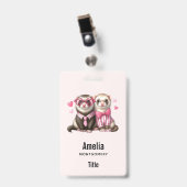 Schattig Otterkoppel Verliefd Badge (Voorzijde met clip)