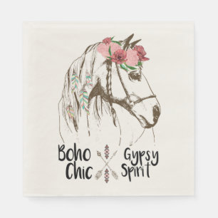 Schattig Paard Boho Westers Landelijk Ruiterfeest Servet