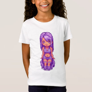 Schattig paars meisje t-shirt