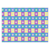Schattig Paarse Geel Blauw Boho Daisy Tafelkleed (Voorkant (Horizontaal))