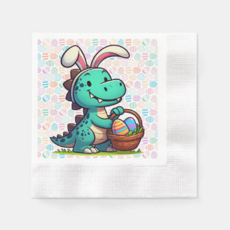 Schattig, paashaas dinosaurus servet