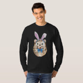 Schattig paashok Bunny Ears Hedegel Bow T T-shirt (Voorkant volledig)
