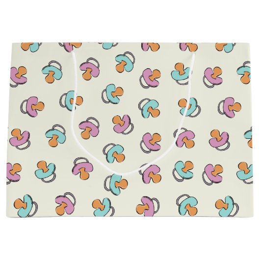 Schattig Pacifier Gender Reopenbaart Baby shower Groot Cadeauzakje (Voorkant)