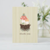 Schattig paddenstoel Baby shower dank u Bedankkaart (Staand voorkant)