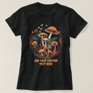 Schattig paddenstoel huis bloemen, paddenstoel lie t-shirt