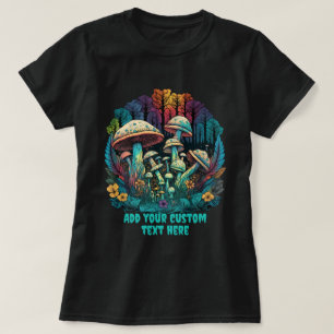 Schattig paddenstoel huis bloemen, paddenstoel lie t-shirt