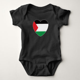 schattig palestijnse vlag hart grafisch ontwerp romper