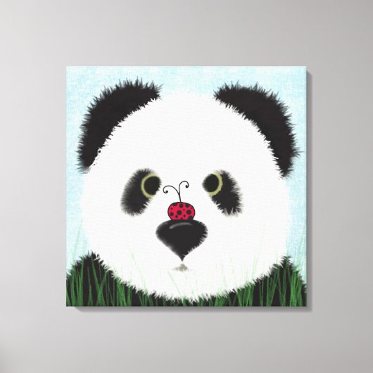 Schattig Panda Beer Canvas Afdruk (Voorkant)