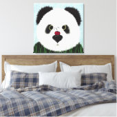 Schattig Panda Beer Canvas Afdruk (Insitu (Slaapkamer))