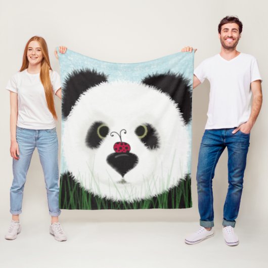 Schattig Panda Beer Fleece Deken (In situ)