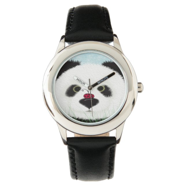 Schattig Panda Beer Horloge (Voorkant)