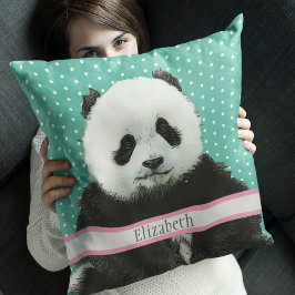 Schattig Panda Beer Naam Kinder Room Animal Kussen