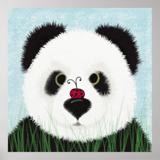 Schattig Panda Beer Poster (Voorkant)